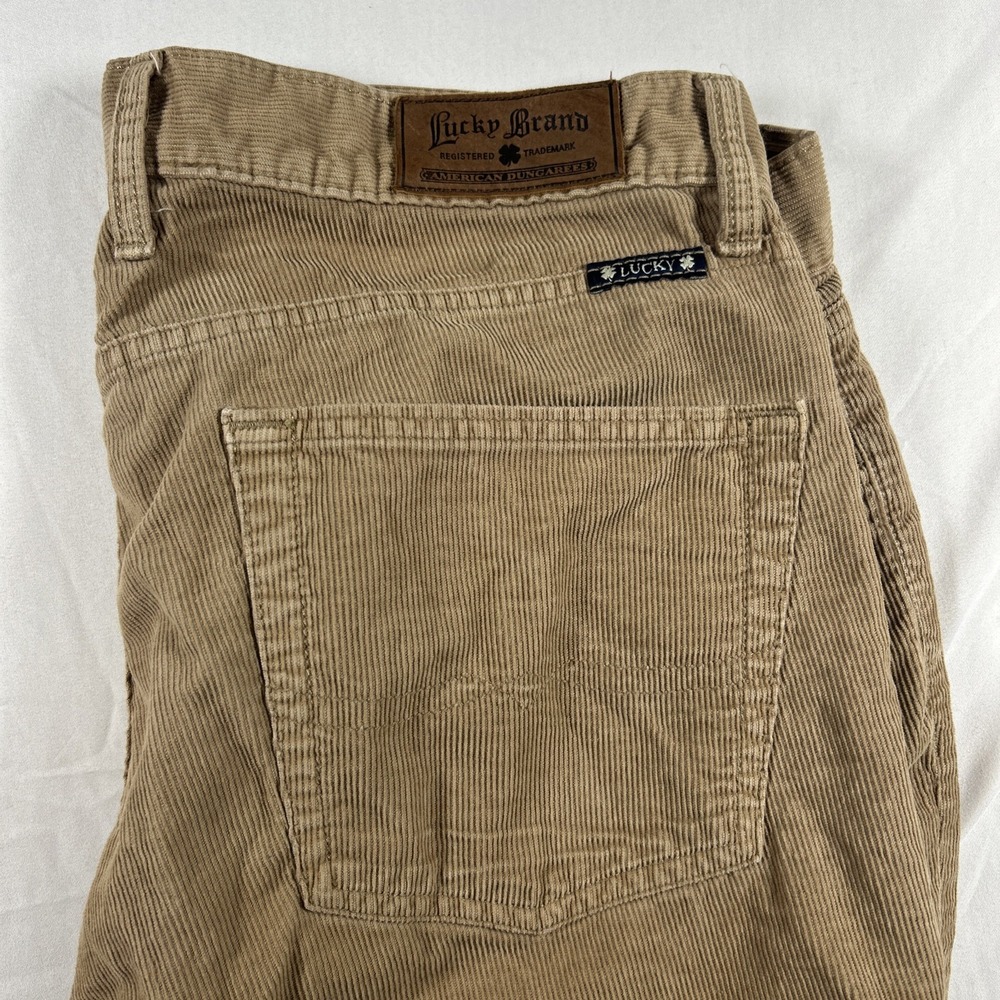 Lucky Brand 361 Vintage Straight Corduroy Pants Mens 36x34 Tan Fall 2012